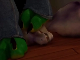 Diablo the rex: foot lick
